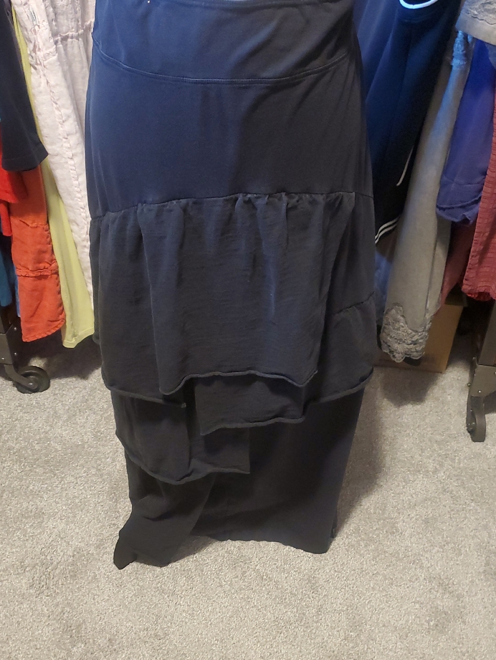 Neon Buddah Women's Black Layered Maxi Skirt L
